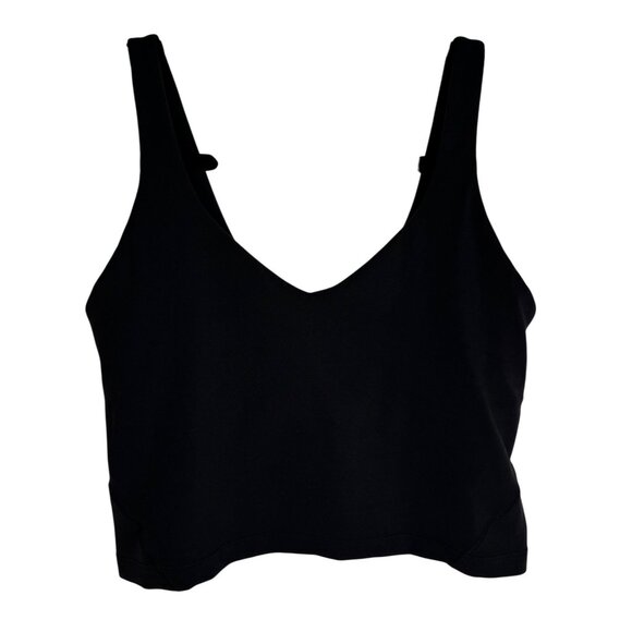 Lululemon Tops - Lululemon Size 8 Black Align V-Neck Cropped Tank Top with Built in Bra Workout